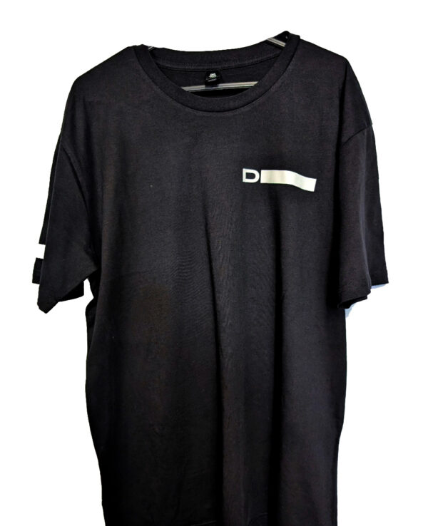 Men's Dutton One Black T Shirt Front and Back logo
