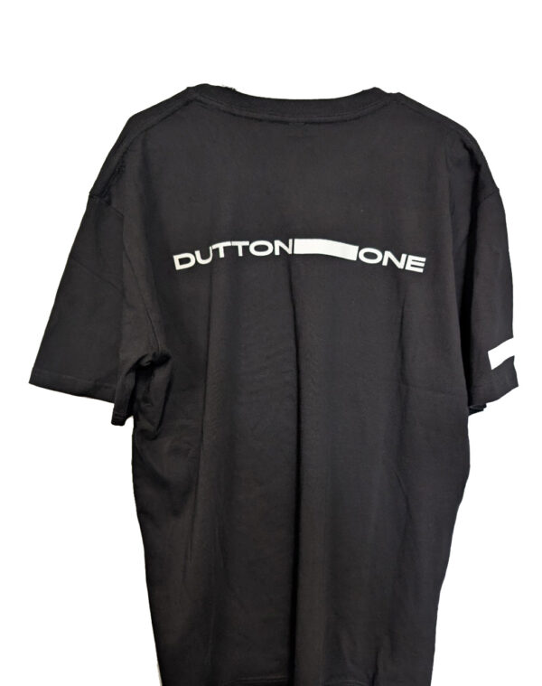 Men's Dutton One Black T Shirt Front and Back logo - Image 2