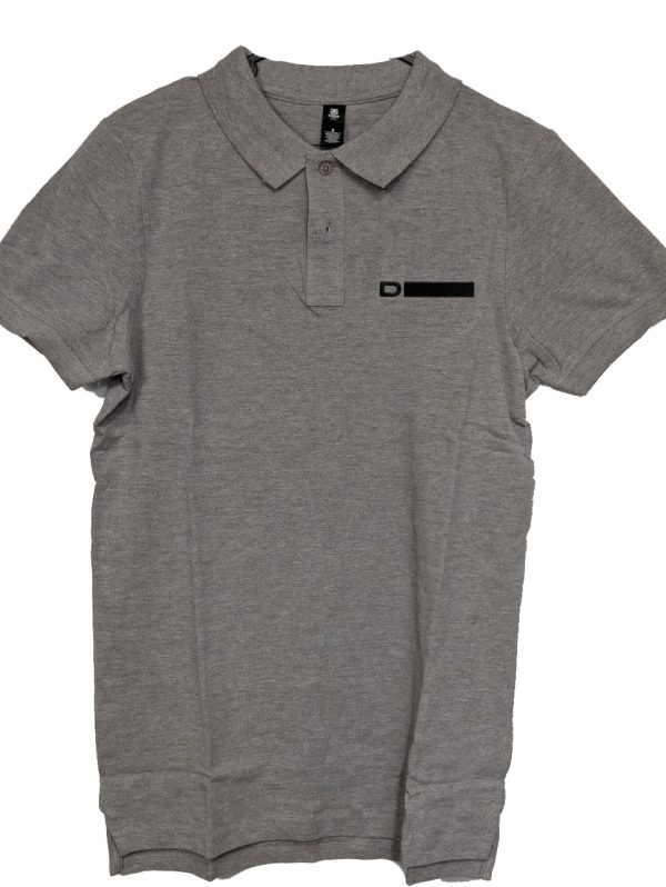 Men's Dutton One Grey Polo 3 Logos