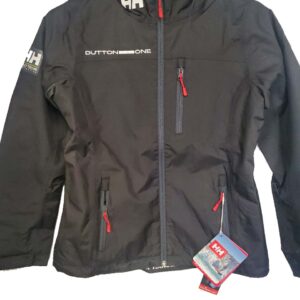 Womens' Helly Hansen Black Jacket Front and Back Logo