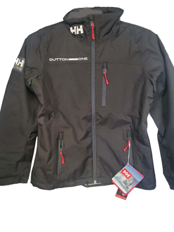 Womens' Helly Hansen Black Jacket Front and Back Logo