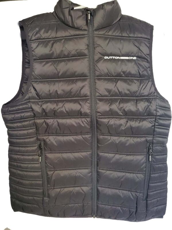Womens' Dutton One Sormtech Black Vest Front and Back Logo