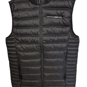 Men's Dutton One Stormtech Black Vest front and Back Logo