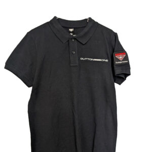Men's Dutton One Black Polo with Essendon Patch