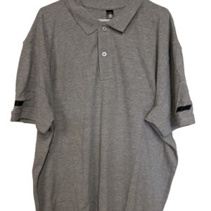 Men's Dutton One  Grey Polo Sleeve and Back Logo