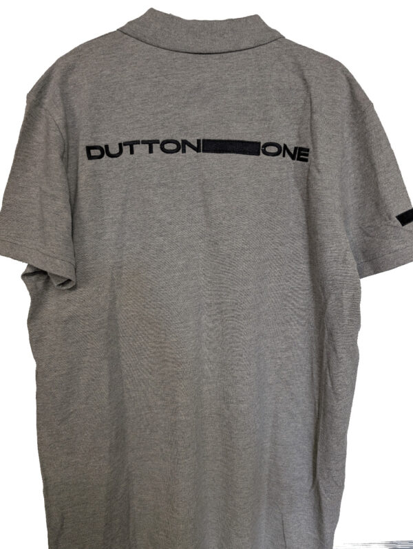 Men's Dutton One Grey Polo 3 Logos - Image 2