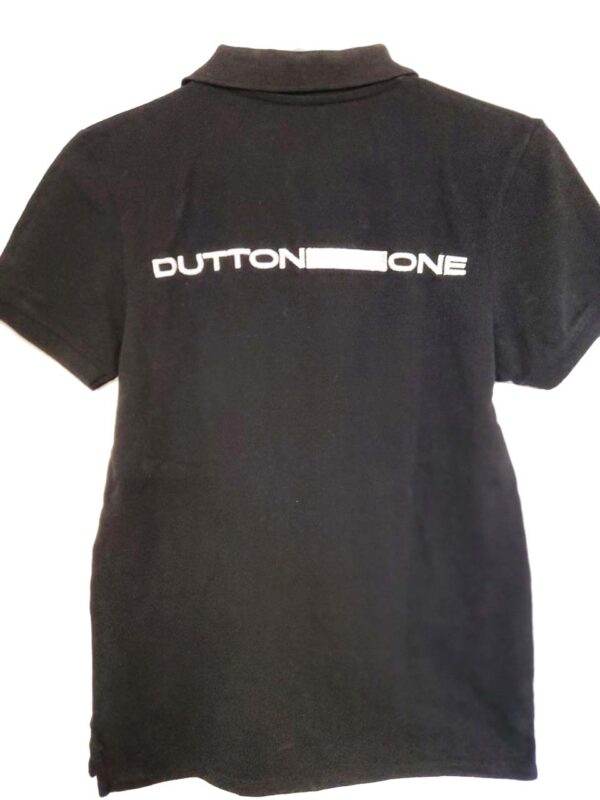 Womens' Dutton One Black Polo Front and Back Logo - Image 2