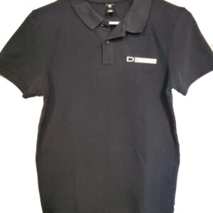 Womens' Dutton One Black Polo Front and Back Logo