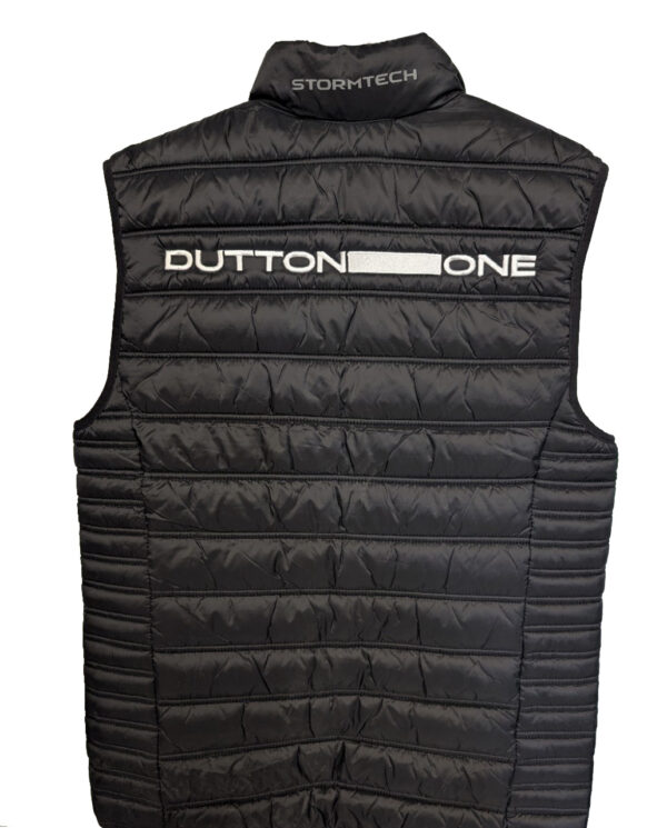 Men's Dutton One Stormtech Black Vest front and Back Logo - Image 2